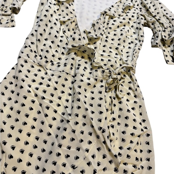 💃🏻For Love & Lemons Sweetheart Wrap Mini Dress XS Polka Dot Ruffle Cottagecore👗 - Picture 4 of 5